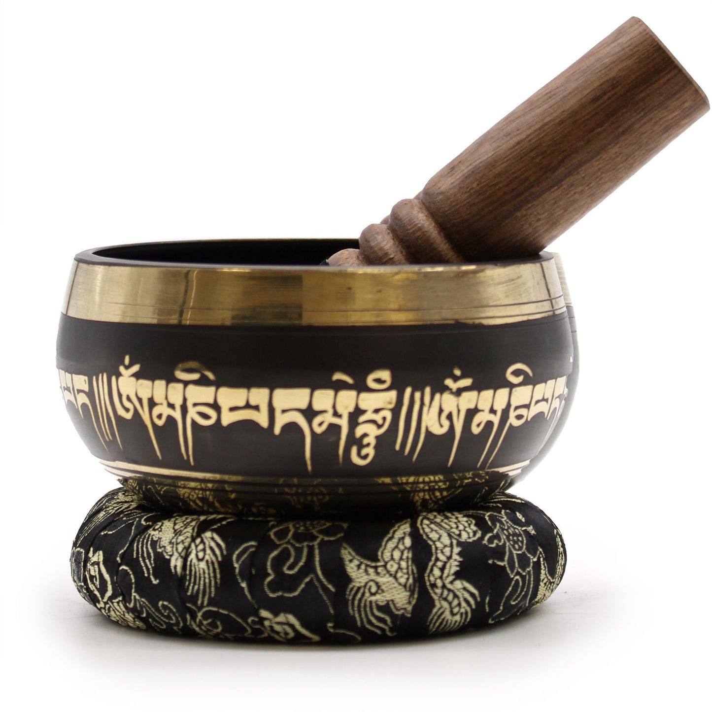 Polished Lotus Flower Singing Bowl Set featuring natural patterning and unique variations - Luna Panther