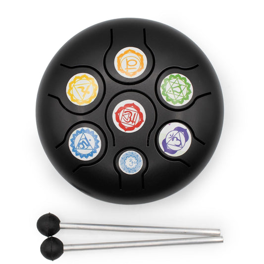 Low Medium Hapi Drum Black Chakra - 14x7cm - Luna Panther