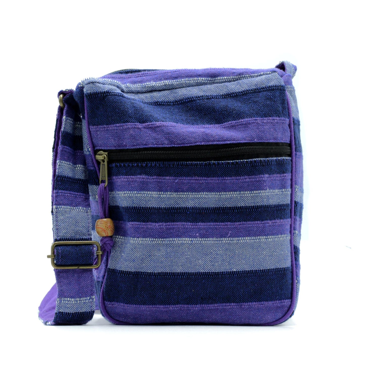 Polished Lrg Nepal Sling Bag (Adjustable Strap) - Deep Sea Blues featuring natural patterning and unique variations - Luna Panther