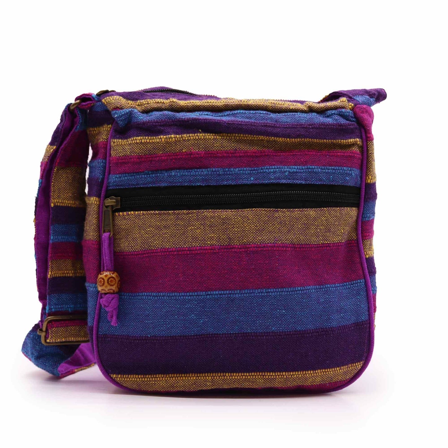 Polished Lrg Nepal Sling Bag (Adjustable Strap) - Wild Flowers featuring natural patterning and unique variations - Luna Panther