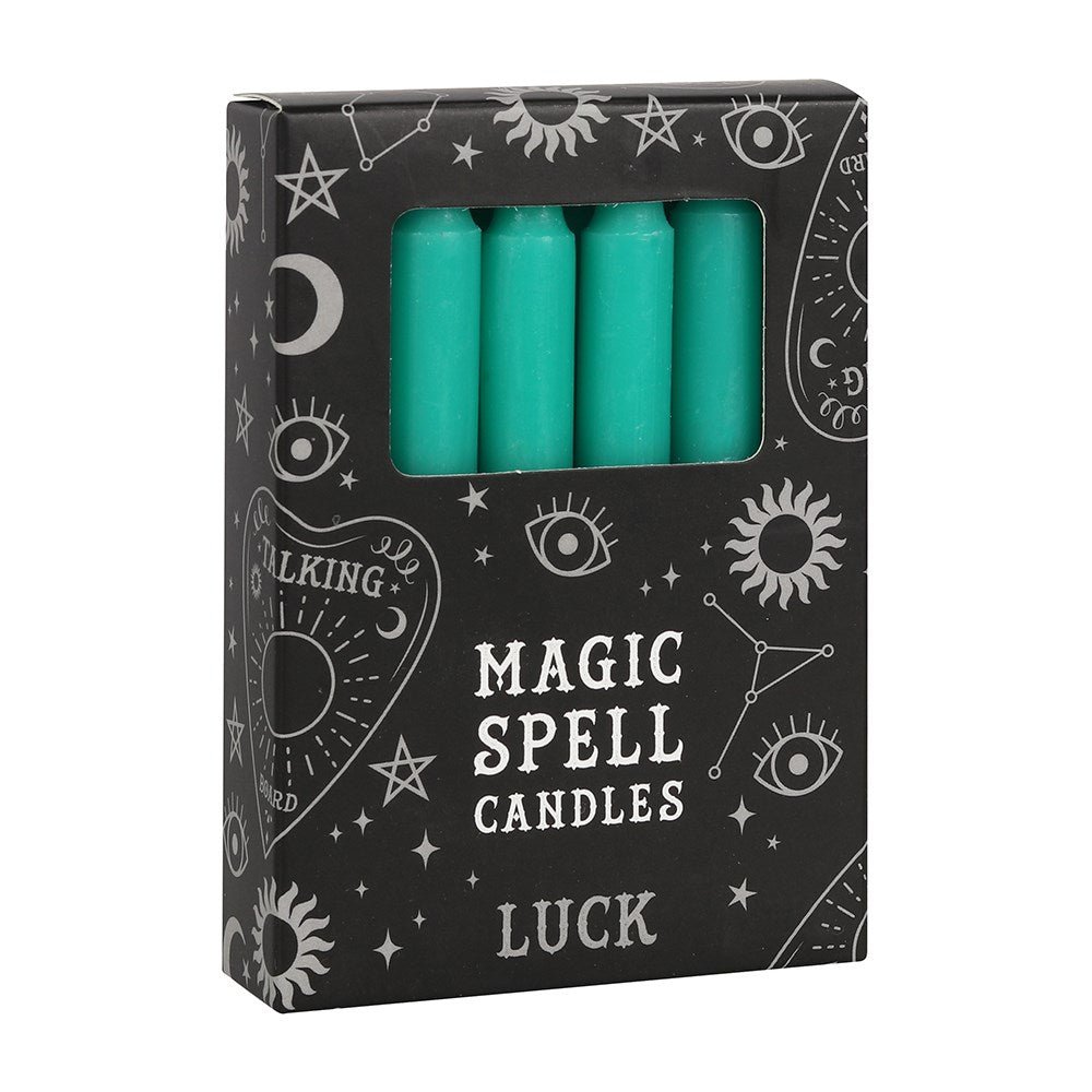 Polished Luck Magic Spell Candles featuring natural patterning and unique variations - Luna Panther