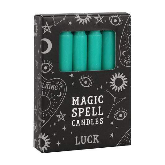 Polished Luck Magic Spell Candles featuring natural patterning and unique variations - Luna Panther