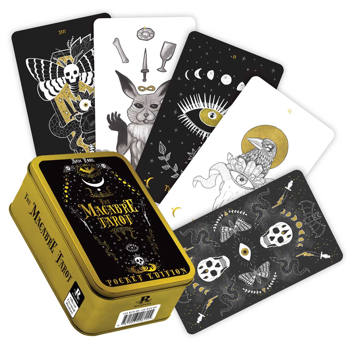 Macabre Tarot Pocket Tin Edition by Sam Rook: Flashcards; 64 pages / English - Luna Panther