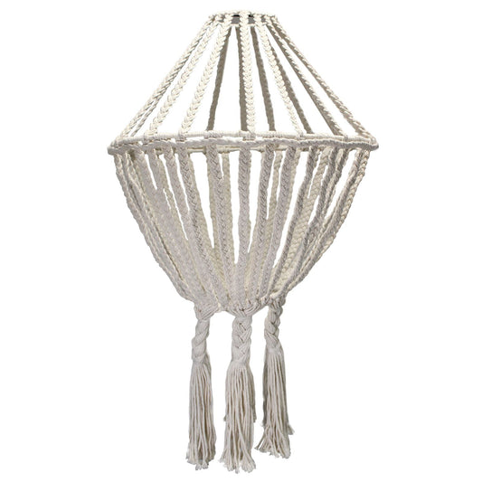 Macrame Large Drop Chandelier - Natural - Luna Panther