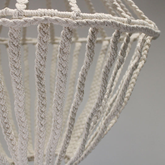 Macrame Large Drop Chandelier - Natural - Luna Panther alternate view