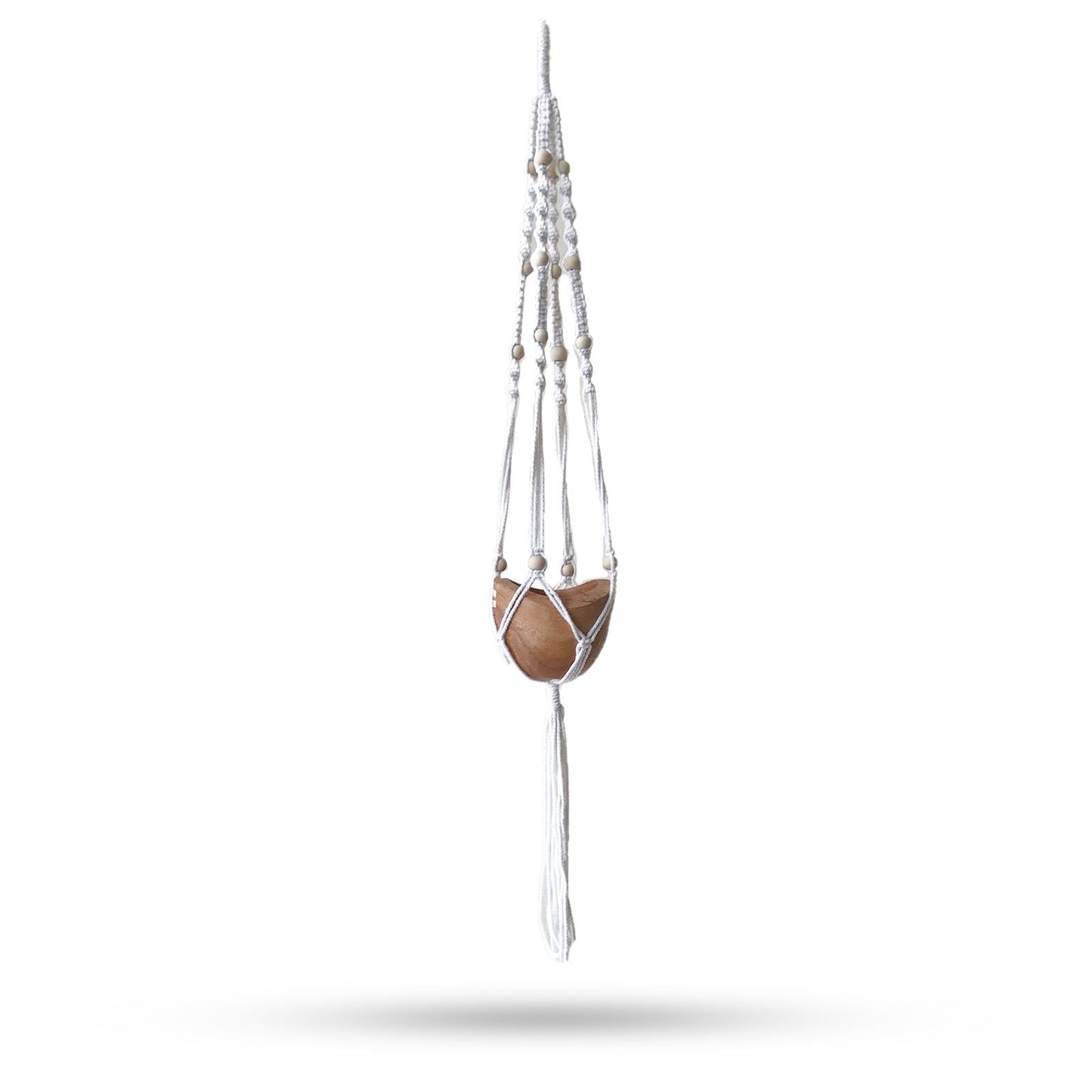 Macrame Pot Holder Beaded - Natural - 1Meter - Luna Panther
