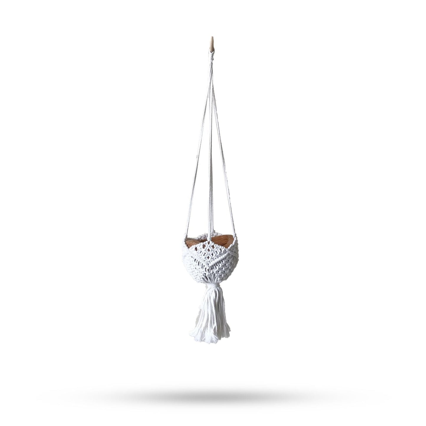 Macrame Pot Holder Decorative - Natural - Luna Panther