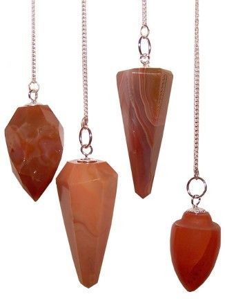 Polished Magic Pendulum - Carnelian featuring vibrant orange tone and smooth polish - Luna Panther