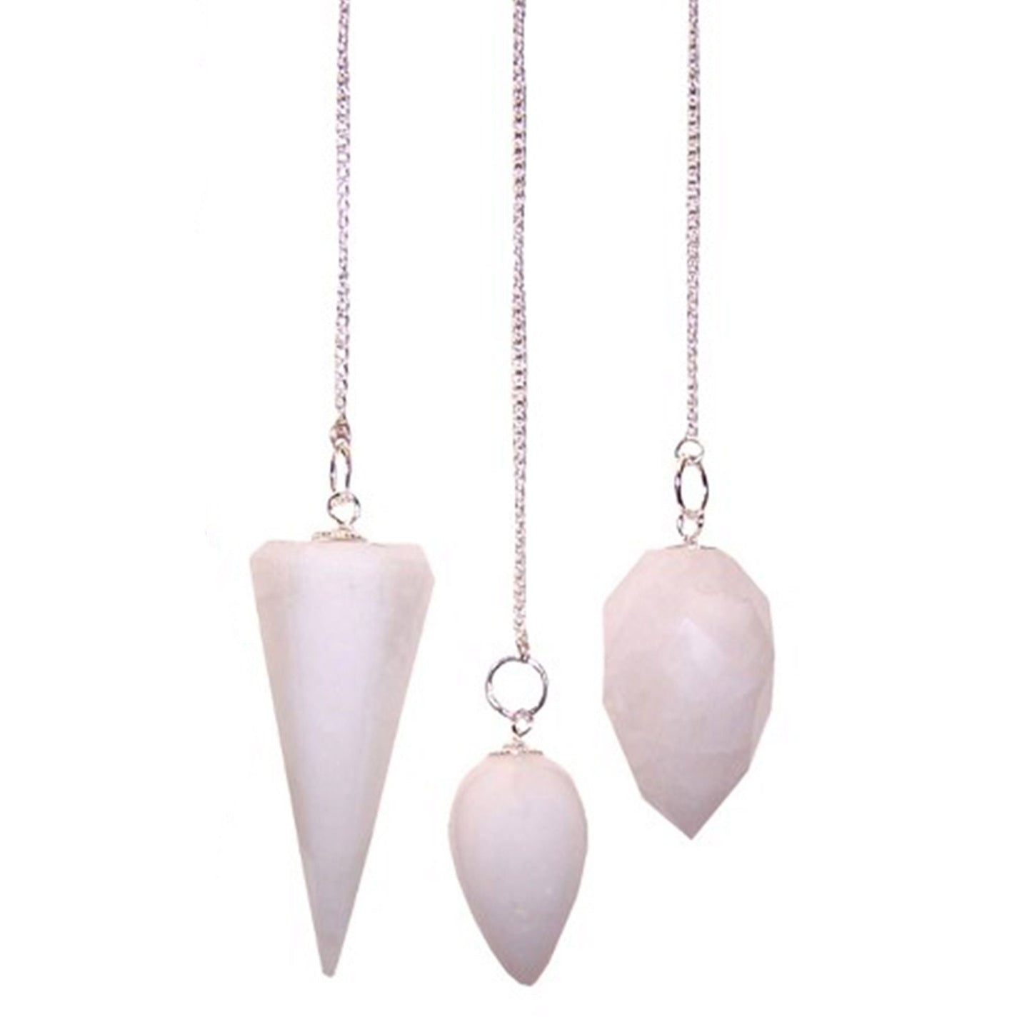 Polished Magic Pendulum - Snow Quartz featuring natural patterning and unique variations - Luna Panther