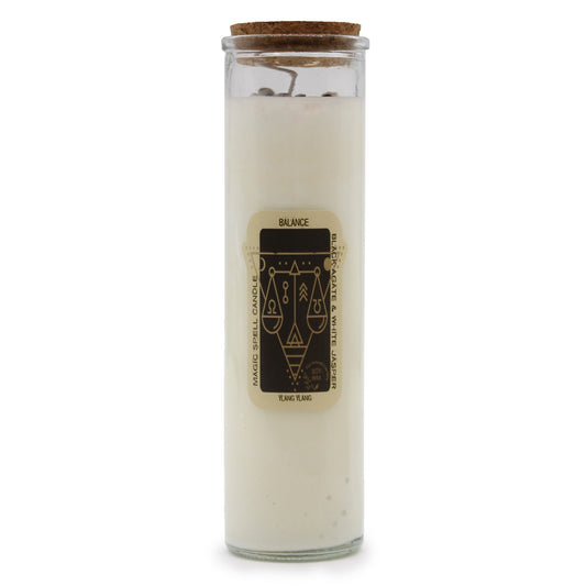 Polished Magic Spell Candle - Balance featuring natural patterning and unique variations - Luna Panther