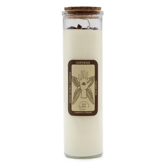 Polished Magic Spell Candle - Confidence featuring natural patterning and unique variations - Luna Panther