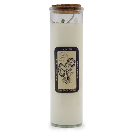 Polished Magic Spell Candle - Seduction featuring natural patterning and unique variations - Luna Panther