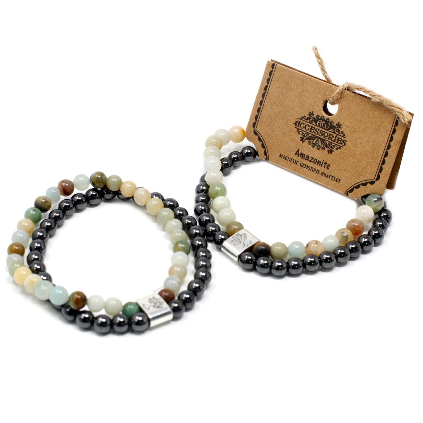 Magnetic Gemstone Bracelet - Amazonite - Luna Panther
