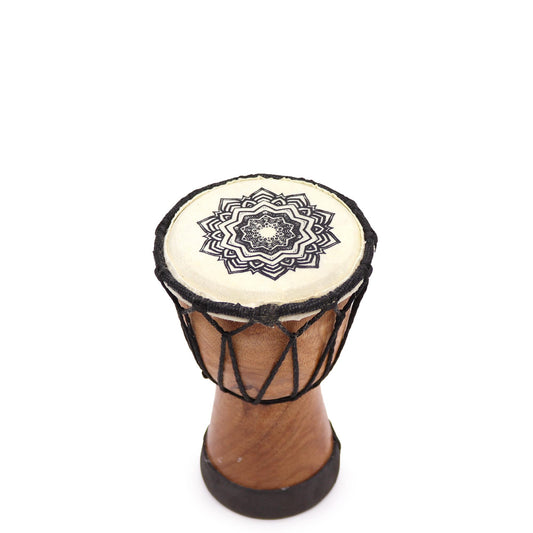 Mandala Wide Top Djembe Drum - 15cm High at Luna Panther