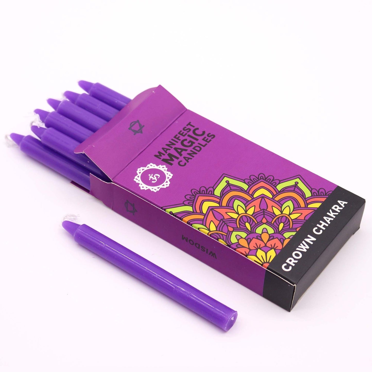 Manifest Magic Candles (pack of 12) - Violet - Crown Chakra - Luna Panther