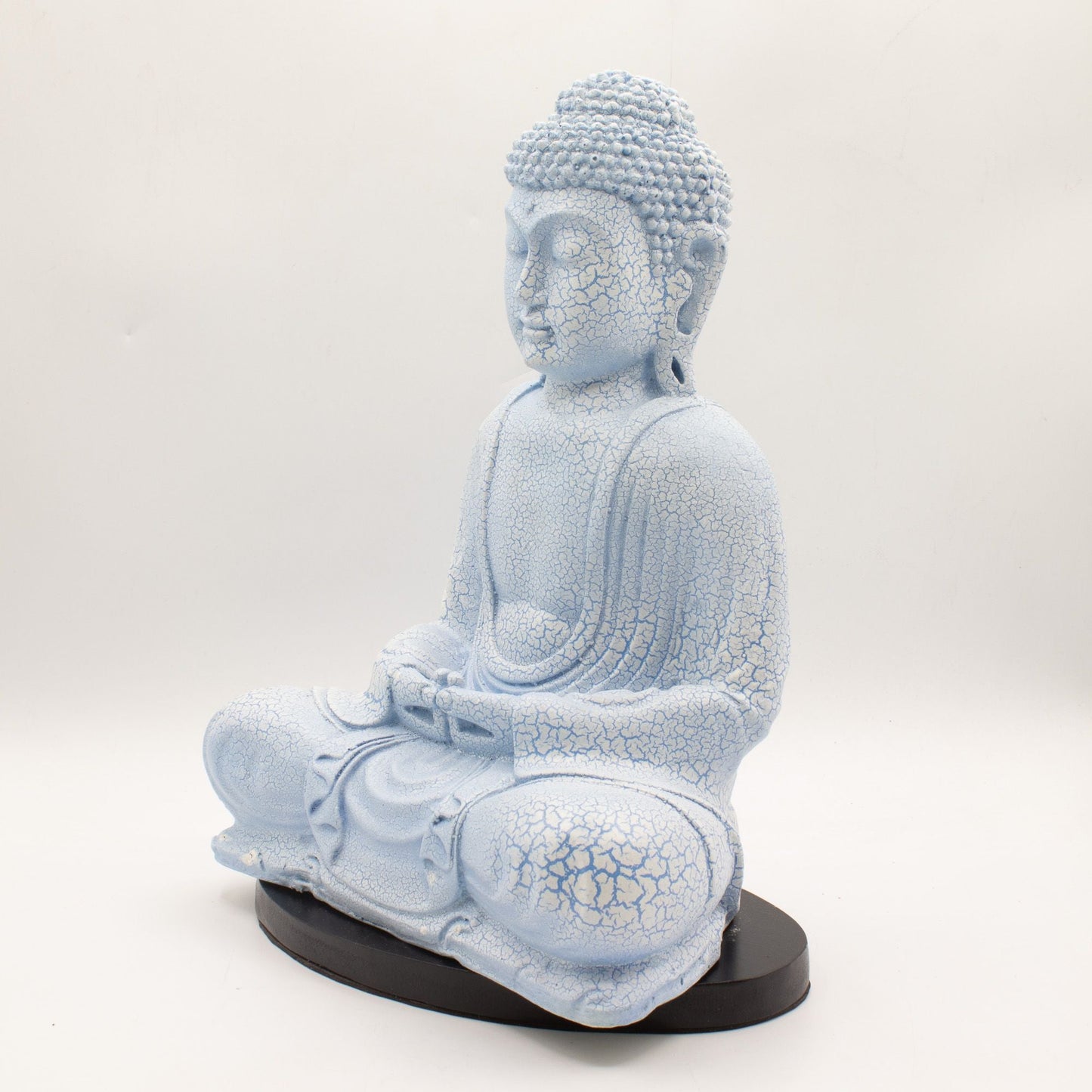 Meditation Buddha Lamp Sky Blue - Oval Stand - Luna Panther