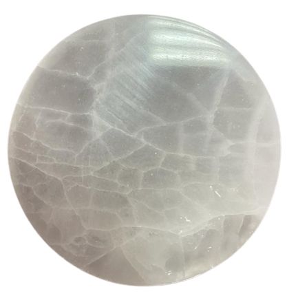 Polished Medium Charging Plate 10cm - Plain featuring natural patterning and unique variations - Luna Panther