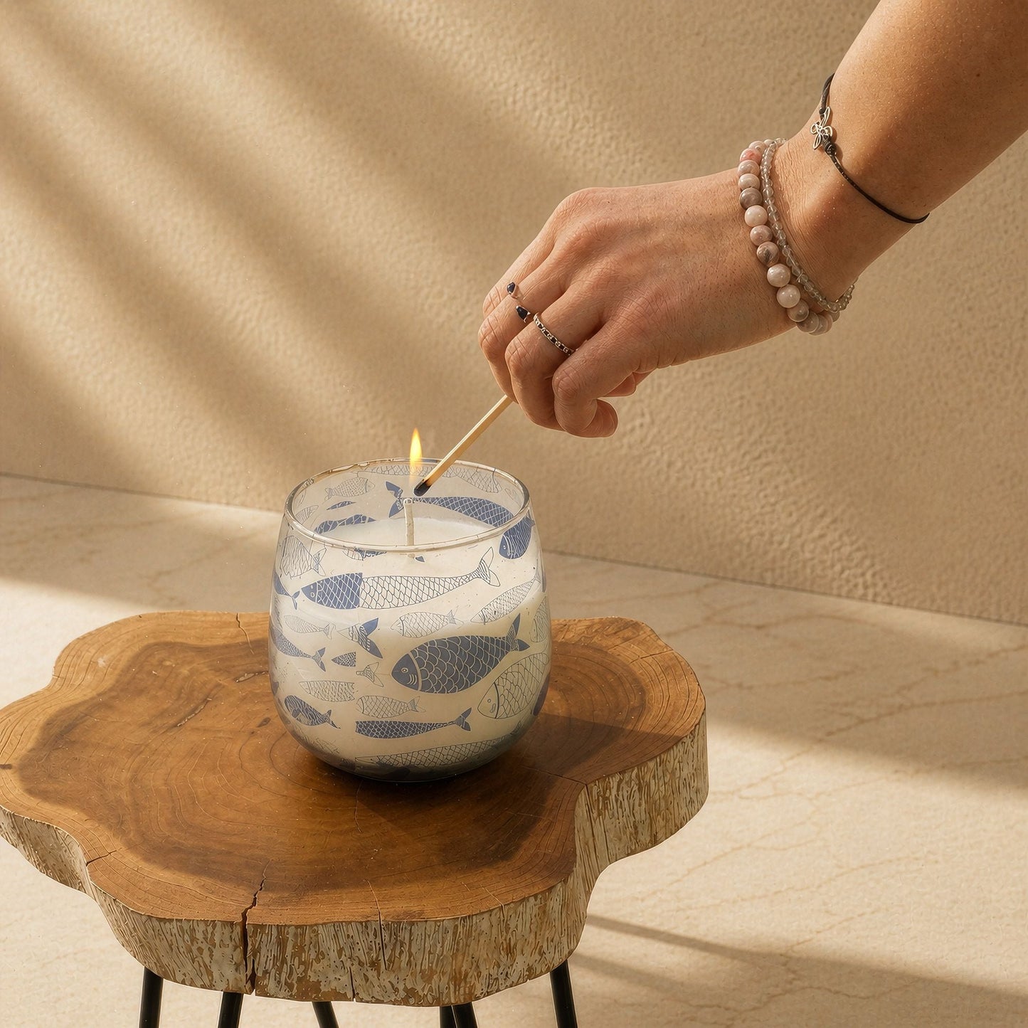 Medium Glass Jar Candles - Seabreeze - Luna Panther