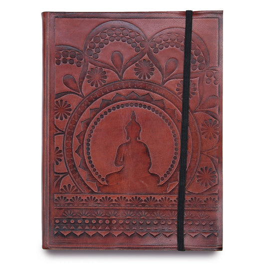 Medium Notebook with strap - Tibetan Mandala - Luna Panther