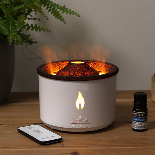 Polished Medium Volcano Effect Aroma Diffuser (plug) Two Colours featuring natural patterning and unique variations - Luna Panther