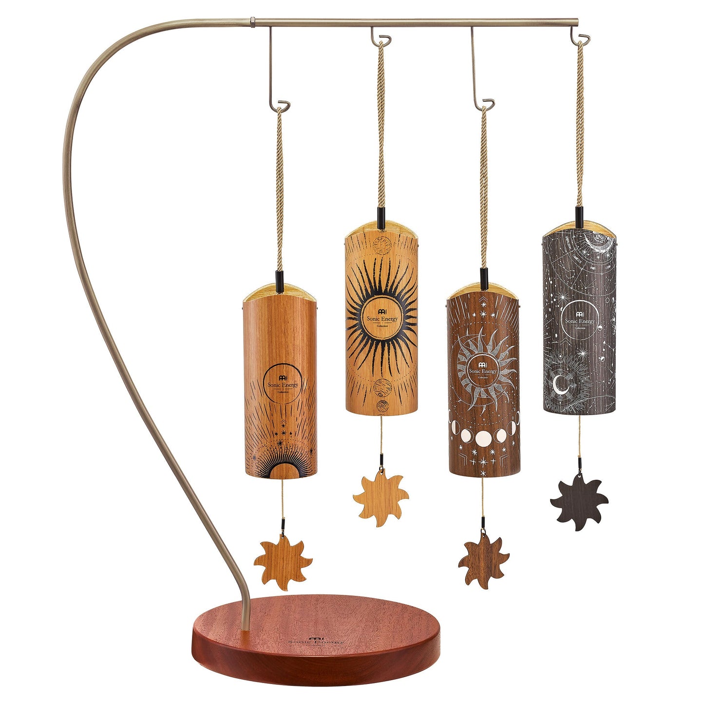 MEINL Cosmic Bamboo Chime Set + Stand – 4 Piece (432 Hz) - Luna Panther