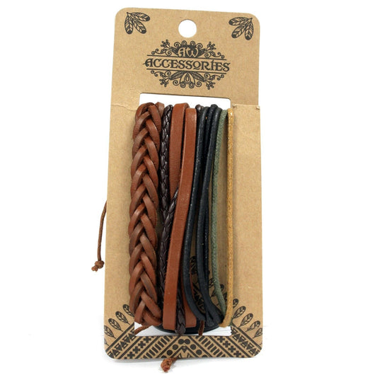 Mens Bracelet Sets - Tanned & Interesting (asst) - Luna Panther alternate view