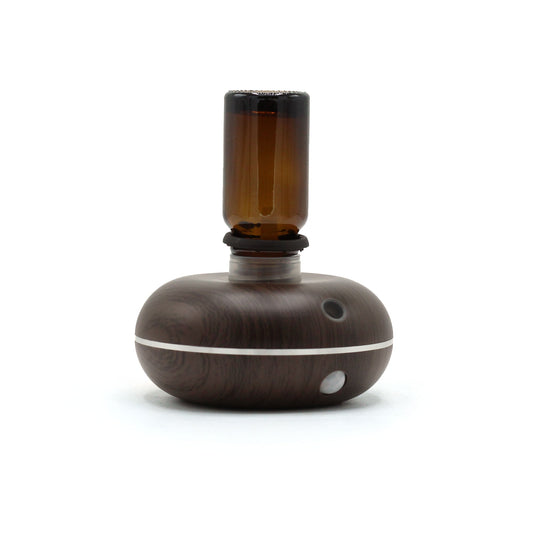 Polished Mini Single Essential Oil Nebulizer - USB to C - movement detector featuring natural patterning and unique variations - Luna Panther