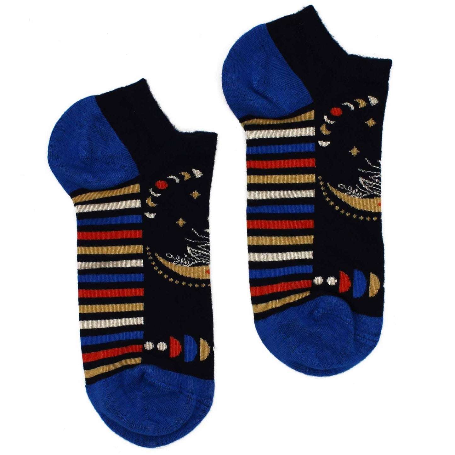 Polished M/L Hop Hare Bamboo Socks Low (7.5-11.5) - Lunar Phases featuring natural patterning and unique variations - Luna Panther