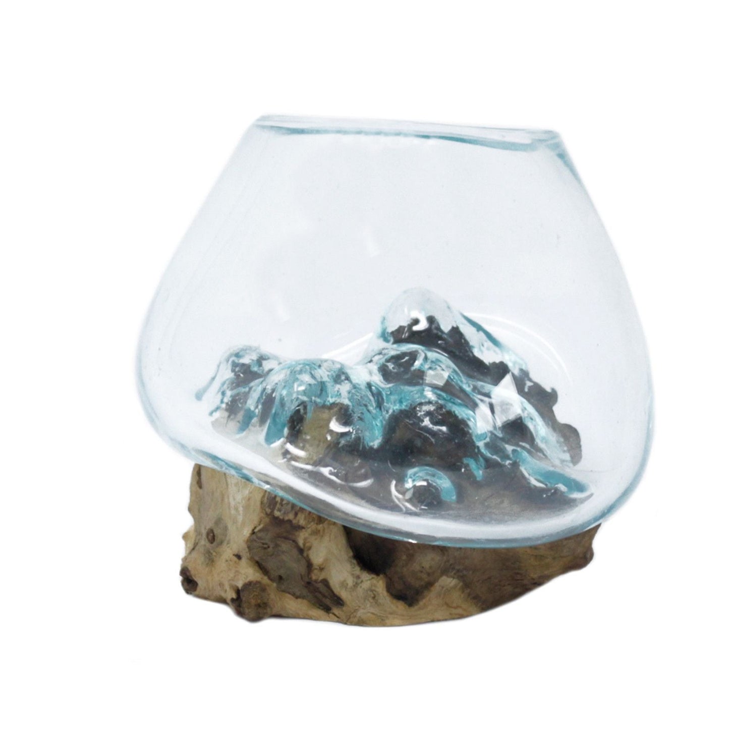 Molten Glass on Wood - Small Bowl - Luna Panther