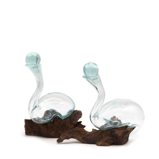 Molten Glass on Wood - Wine Decanter - Luna Panther alternate view