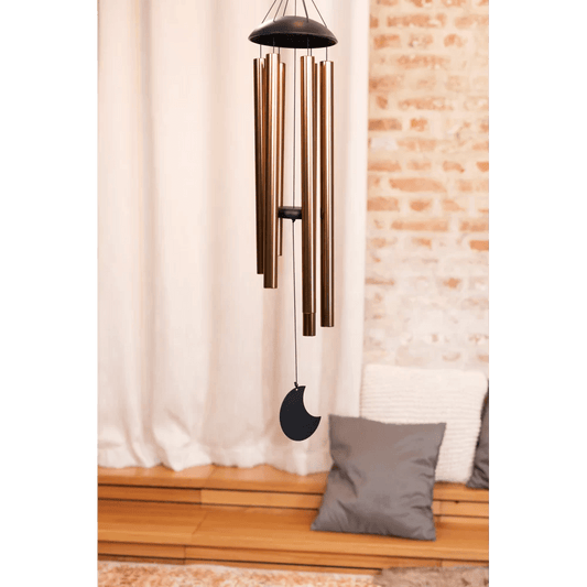 Polished Moon Meditation Chime 44 110 Cm 432 Hz Round Arch Bronze Mmc44B featuring natural patterning and unique variations - Luna Panther alternate view