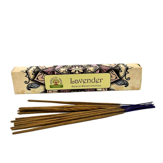 Polished Namaste Mandala Masala Incense - Lavender featuring natural patterning and unique variations - Luna Panther
