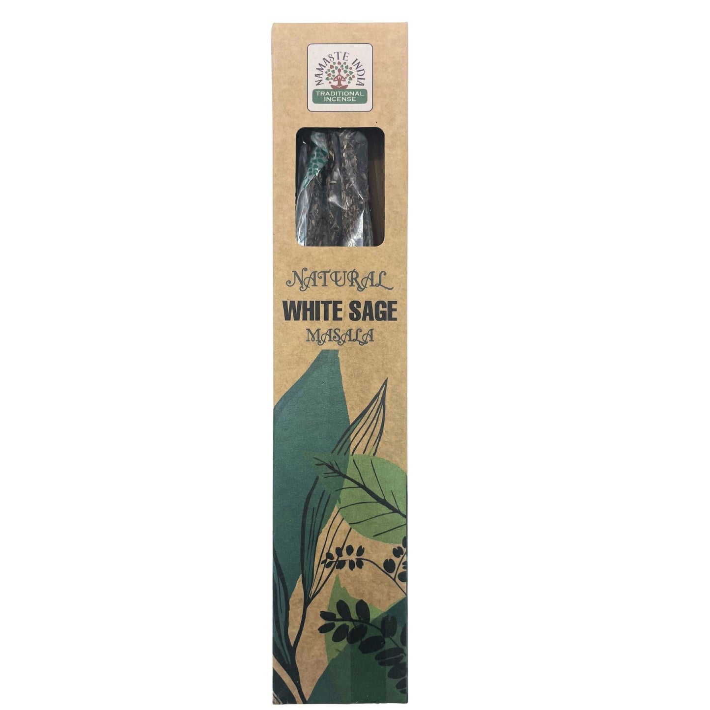Polished Natural Botanical Masala Incense White Sage 2 featuring natural patterning and unique variations - Luna Panther