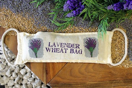 Polished Natural Cotton Wheat Bags - Lavender featuring natural patterning and unique variations - Luna Panther