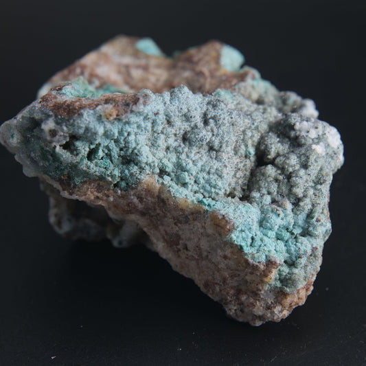 Natural Druzy Chrysocolla Dolomite with Malachite 172g - Luna Panther alternate view