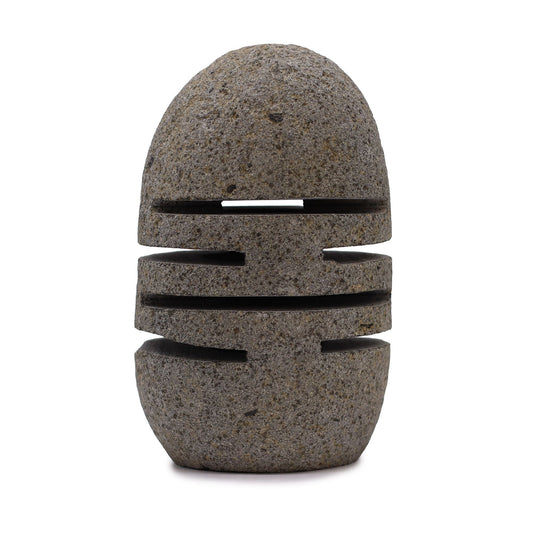 Natural Riverstone Candle Holder - Standing Stone Cut - Luna Panther