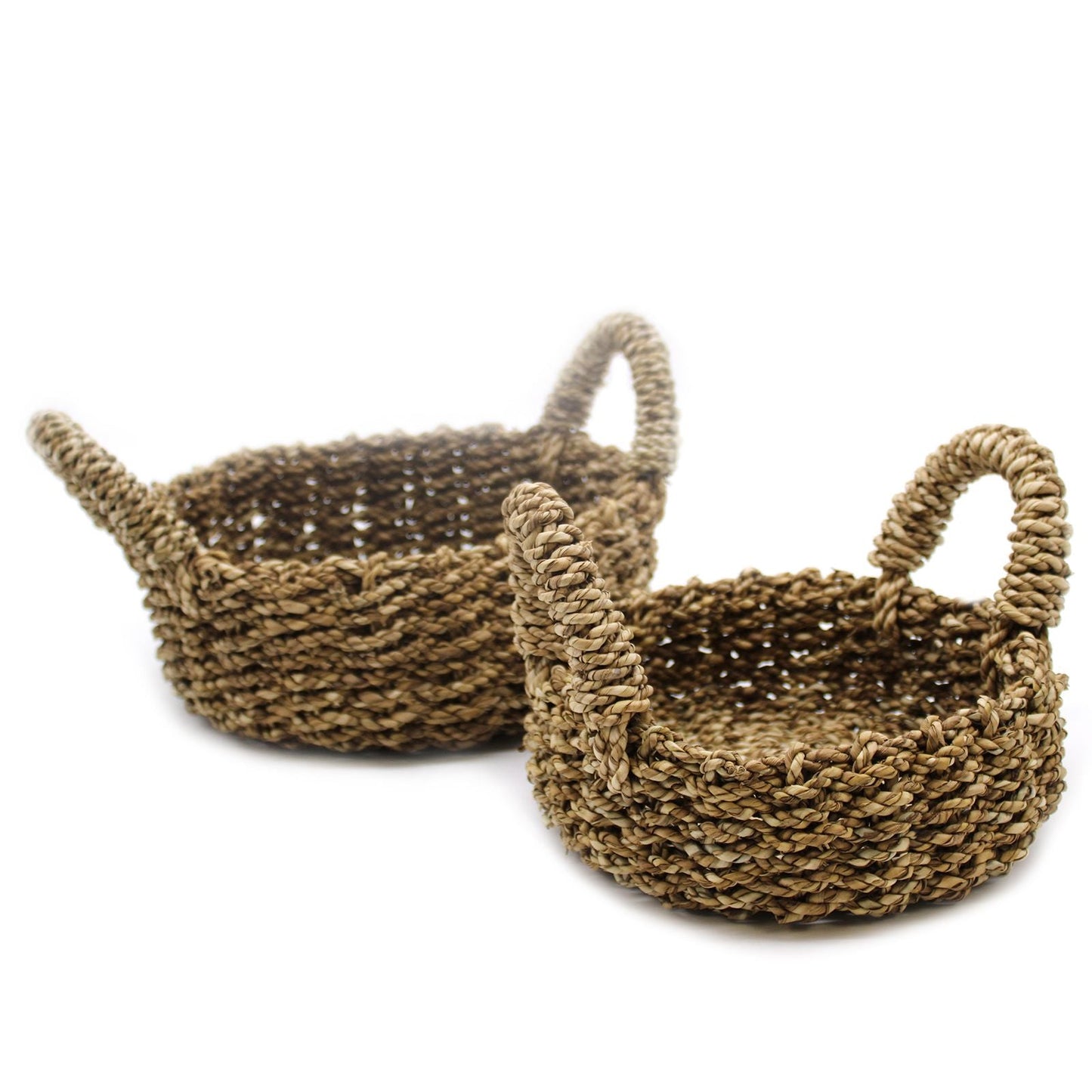 Natural Seagrass Basket - Set of 2 - Luna Panther