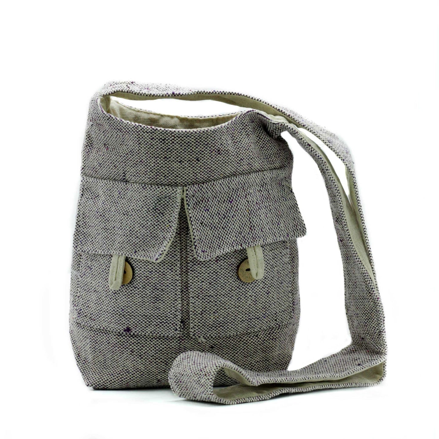 Polished Natural Tones Two Pocket Bags - Soft Lavender - Medium featuring natural patterning and unique variations - Luna Panther