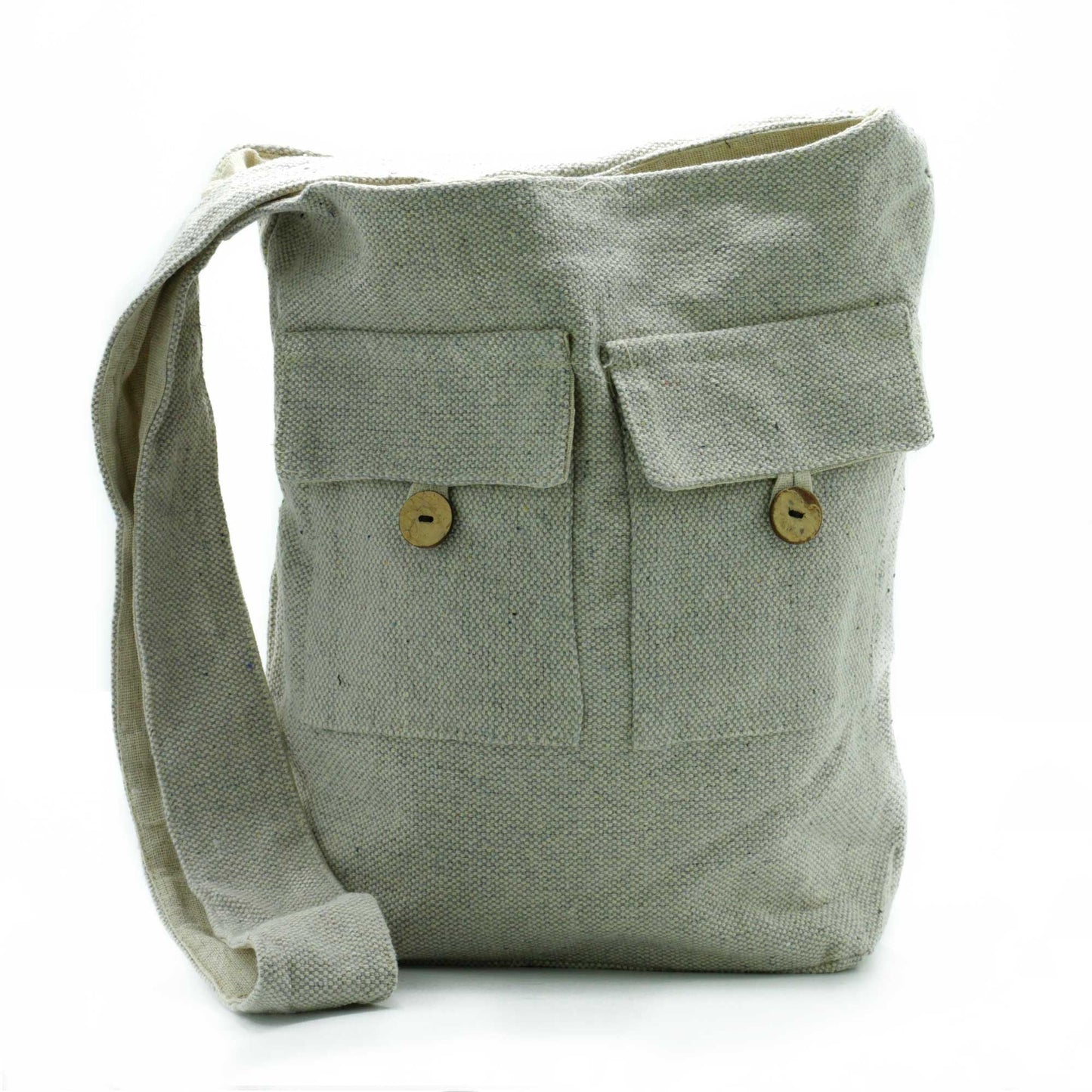 Polished Natural Tones Two Pocket Bags - Stone - Large featuring natural patterning and unique variations - Luna Panther