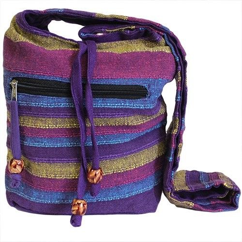 Polished Nepal Sling Bag - Wild Flowers featuring natural patterning and unique variations - Luna Panther