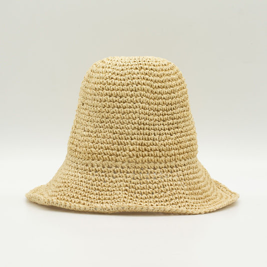 Nomad Sari Floppy Straw Sun Hat - Natural Beige - Luna Panther
