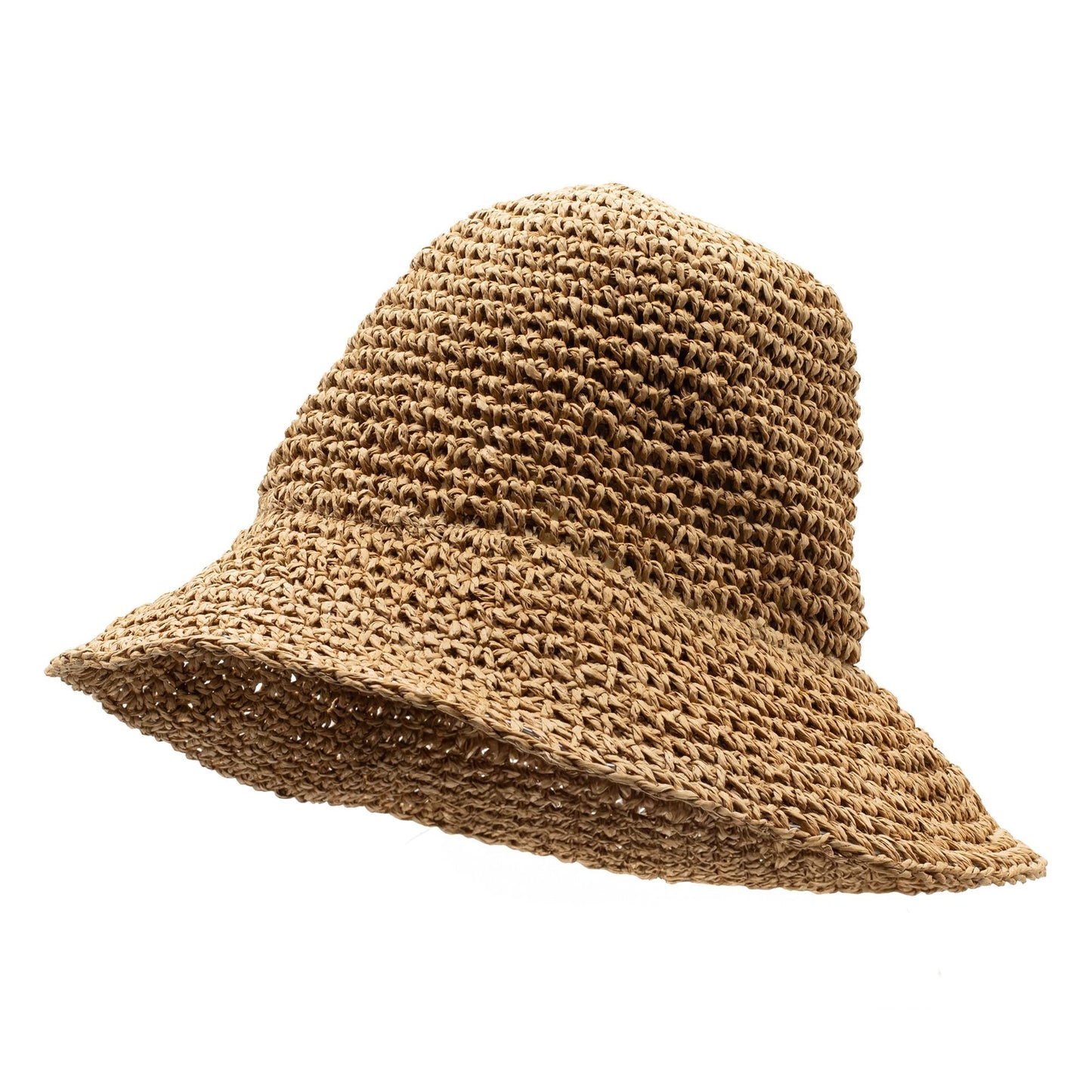 Nomad Sari Floppy Straw Sun Hat - Natural Coffee - Luna Panther