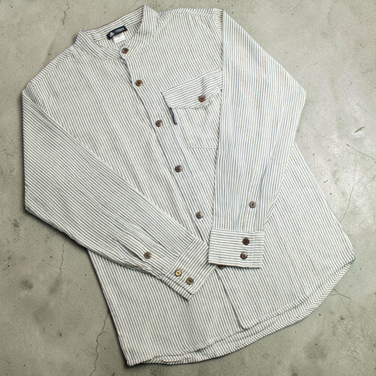 Nomad Sari Grandad Shirt - Grey Stone - XL - Luna Panther