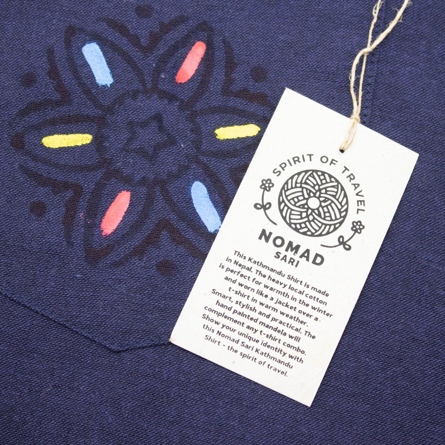 Nomad Sari Kathmandu Shirt - Indigo - XL - Luna Panther
