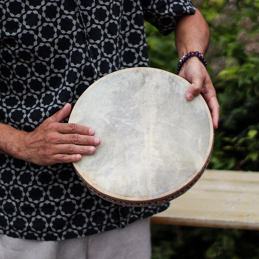 Shaman Sound Healing Ocean Drum - 30cm detail view 2 at Luna Panther alternate view