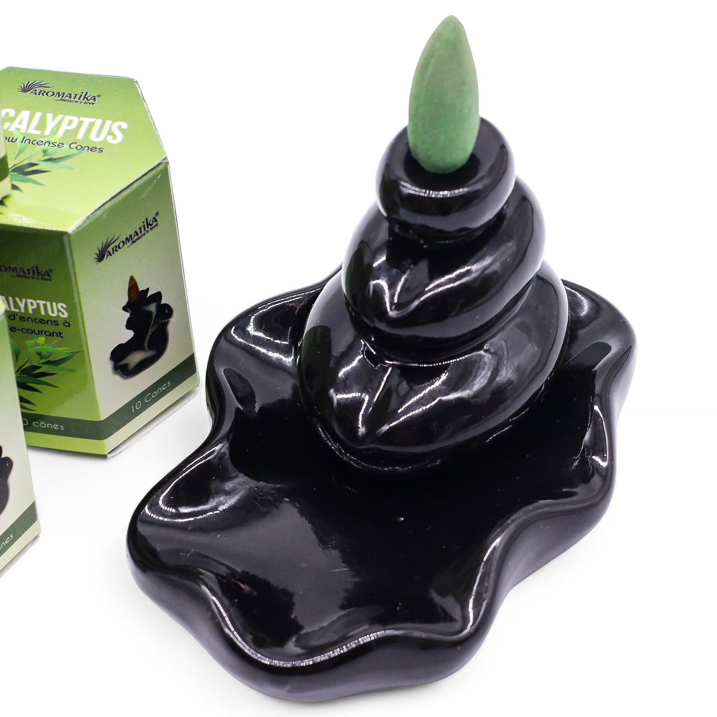 Pack of 10 Masala Backflow Incense - Eucalyptus - Luna Panther
