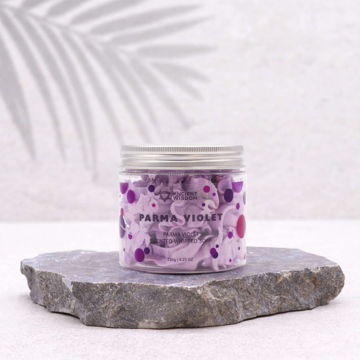 Parma Violet Whipped Soap 120 g — bath & body, image 3 of 3.
