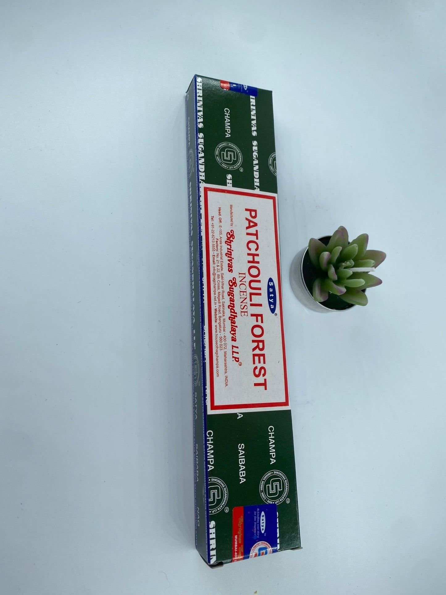 Polished Patchouli Forest Incense - Satya featuring natural patterning and unique variations - Luna Panther
