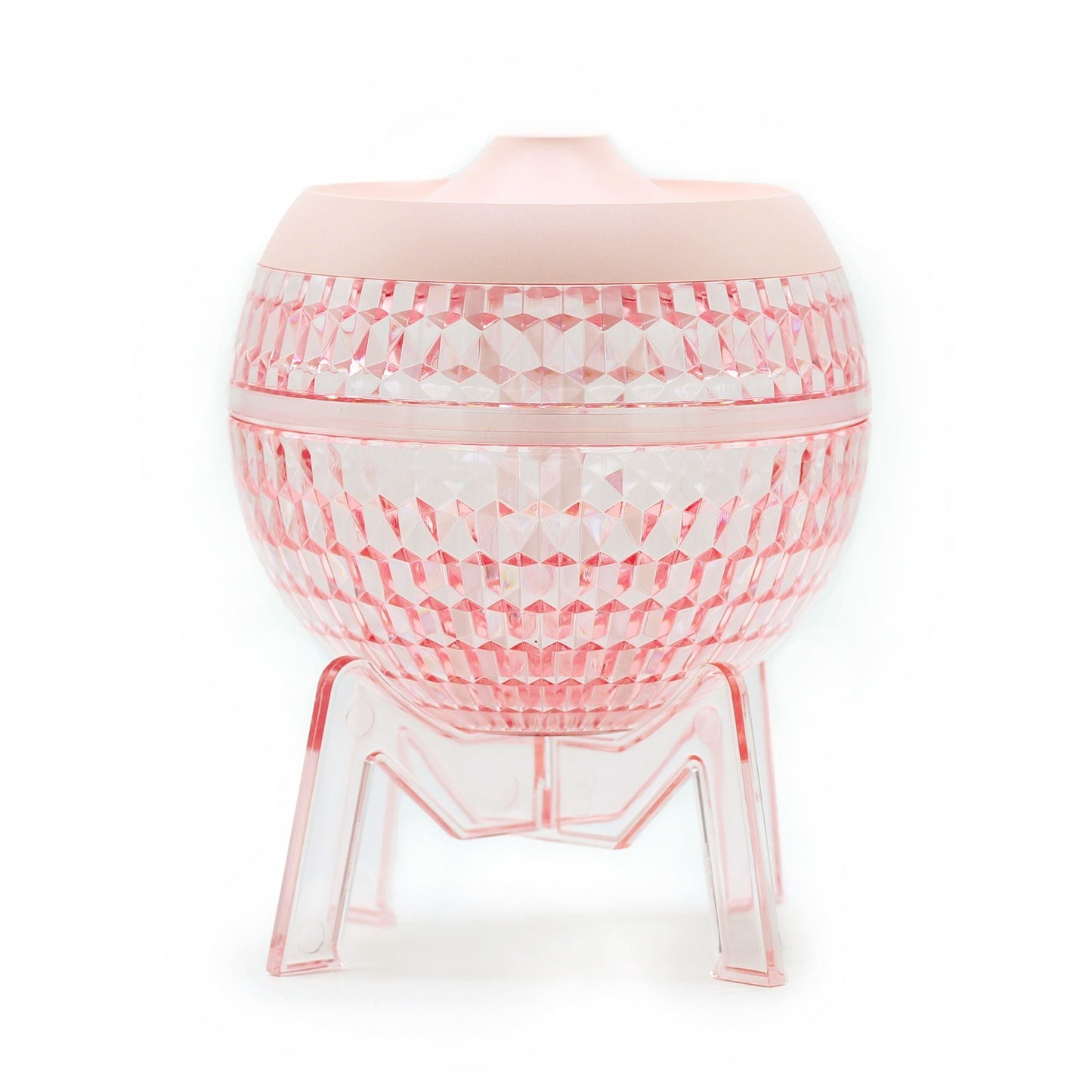Polished Pink Humidifer Mondo Planet - USB - Colour Change (down light) featuring natural patterning and unique variations - Luna Panther