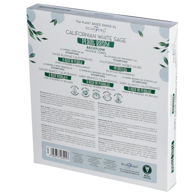 Plant Based Backflow Incense Cones - Californian White Sage - Luna Panther